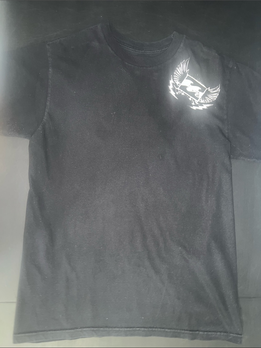 Billabong Black Short Sleeve Tee with White Wing Crest